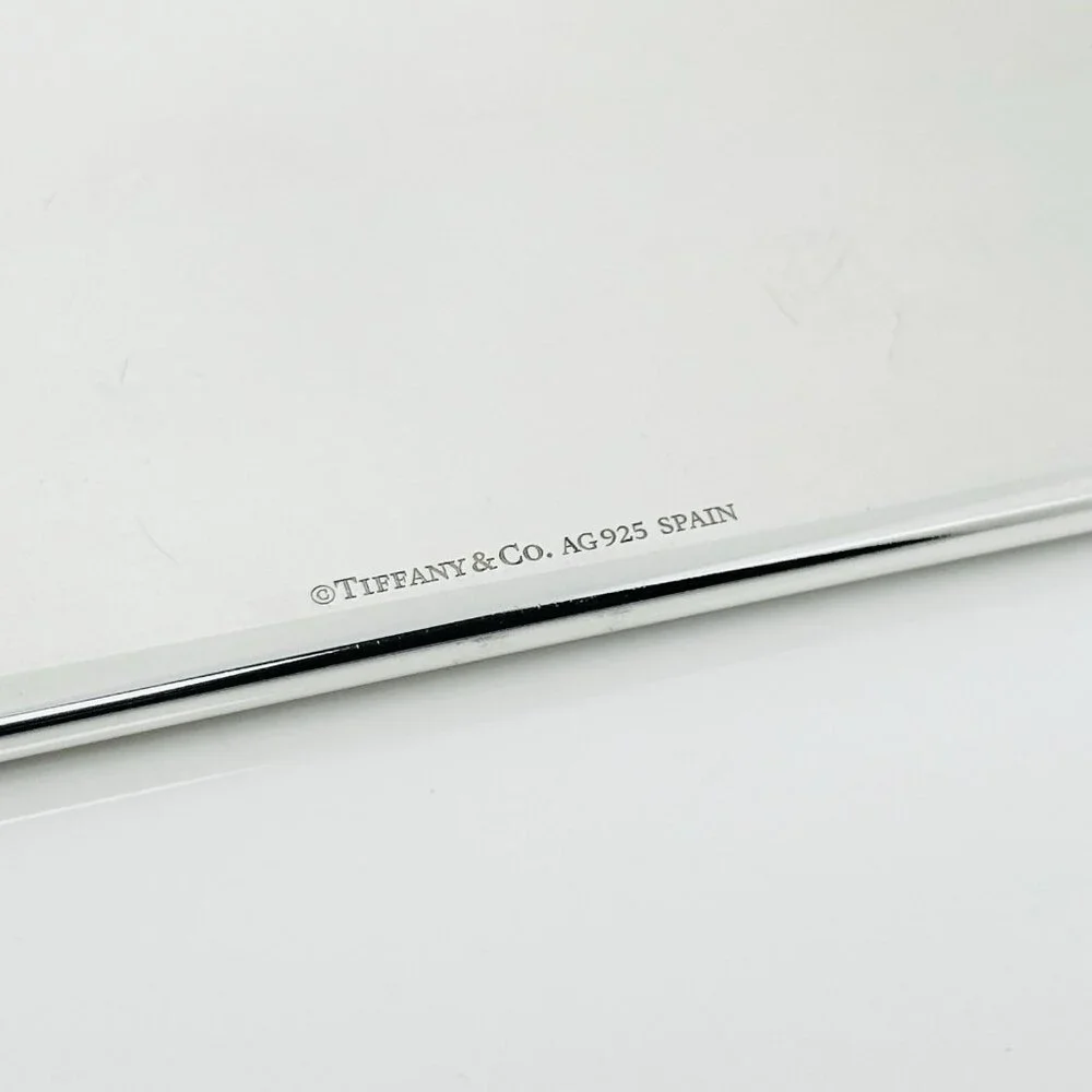 Tiffany & Co Striped Pocket Business Card Holder in Sterling Silver